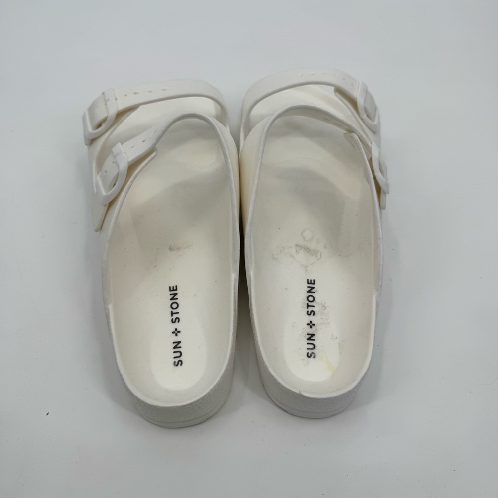 Sun + Stone Men's White Jude Slip-On Sandals Size US 12 - Picture 6 of 9